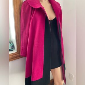 🌺23”PTP cashmere wool 🌺 vintage swing coat unique dramatic pea Marcella Priani